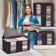 4 Pcs Clothes Storage Bags Ziped Underbed Wardrobe Closet Boxes Closet Organizer Home Outdoor Travel
