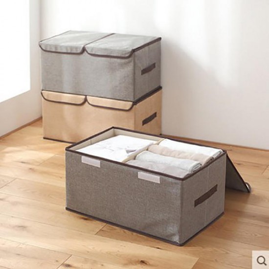Large Double Cover Clothes Separate Storage Box Toy Storage Case Underwear Container Clothes Storage Bag