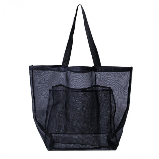 Mesh Beach Bag Toy Tote Bag Market Grocery & Picnic Tote with Oversized Pockets Bag