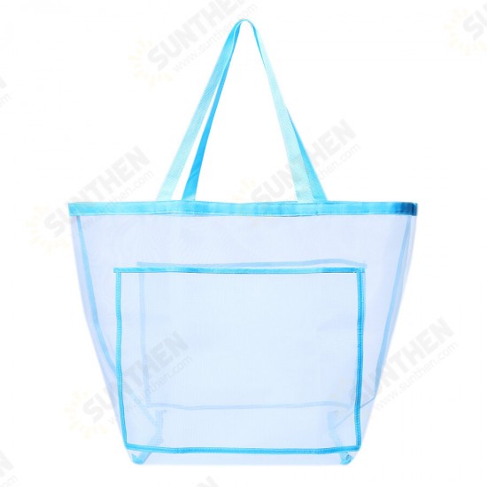 Mesh Beach Bag Toy Tote Bag Market Grocery & Picnic Tote with Oversized Pockets Bag