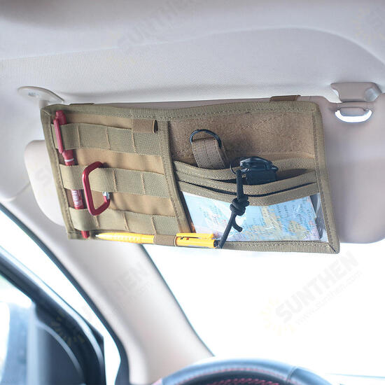 Multifunctional Car Sun Visor Storage Bag Nylon Material Car Storage Bag Car Supplies