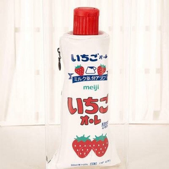 New Korean Cartoon Toothpaste Shape Pencil Case With Sharpener Stationery Storage Organizer Bag
