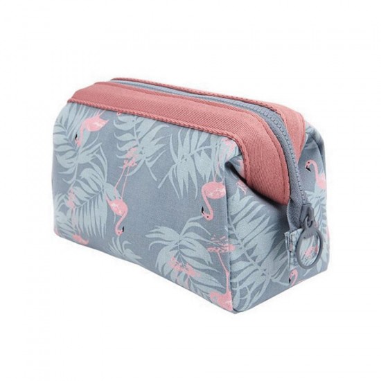 New Women Portable Cute Multifunction Beauty Flamingo Cosmetic Bag