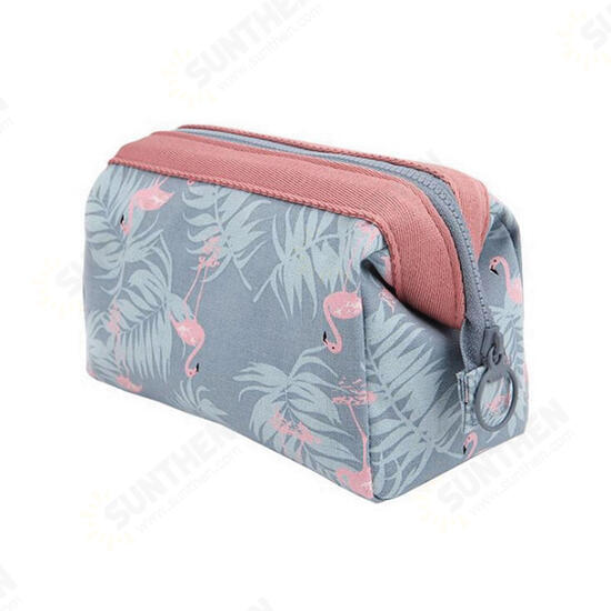 New Women Portable Cute Multifunction Beauty Flamingo Cosmetic Bag