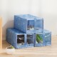 Oxford Fabric Shoe Storage Box Organizer Foldable Washable Dustproof Flip Parts Storage Box