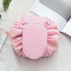 Polyester Solid Color Drawstring Cosmetic Bag Travel Portable Lazy Storage Bag