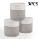 3PCS Cotton Rope Woven Basket Bathroom Laundry Basket Dirty Clothe Container USA