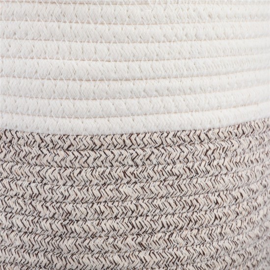 3PCS Cotton Rope Woven Basket Bathroom Laundry Basket Dirty Clothe Container USA