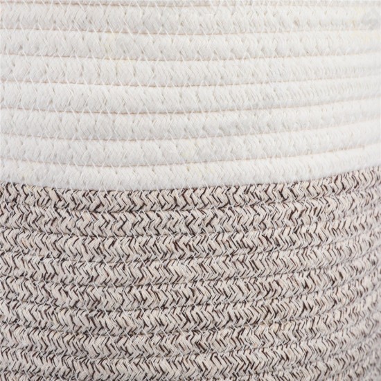 3PCS Cotton Rope Woven Basket Bathroom Laundry Basket Dirty Clothe Container USA