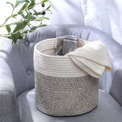 3PCS Cotton Rope Woven Basket Bathroom Laundry Basket Dirty Clothe Container USA 3PCS Cotton Rope Woven Basket Bathroom Laundry Basket Dirty Clothe Container USA