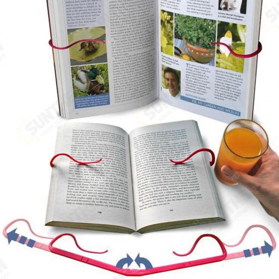 Creative Hands Book Page Holder Adjustable Bookmark for Reading Portable & Foldable