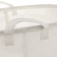 Foldable Laundry Basket Round Cotton Linen Collapsible Washing Hamper Waterproof Dirty Clothes Storage Bin with Handle