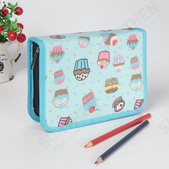 PC-02 39 Slots School Pencils Case Large Capacity Pencil Bag Pouch Multi layer Brush Pocket