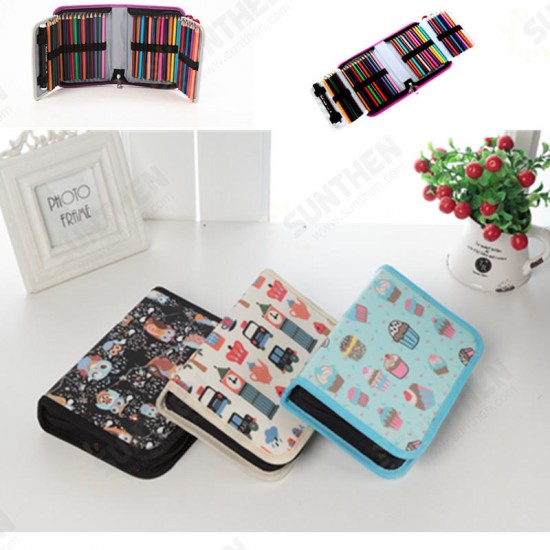 PC-02 39 Slots School Pencils Case Large Capacity Pencil Bag Pouch Multi layer Brush Pocket