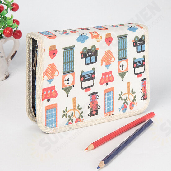 PC-02 39 Slots School Pencils Case Large Capacity Pencil Bag Pouch Multi layer Brush Pocket