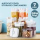 7PCS Airtight Stackable Dry Food Storage Container Cereal Transparent Kitchen