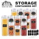 7PCS Airtight Stackable Dry Food Storage Container Cereal Transparent Kitchen