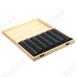 100PCS Rugged Wooden Commemorative Coin Display Case Capsule Holder Storage Collection Box 100PCS Rugged Wooden Commemorative Coin Display Case Capsule Holder Storage Collection Box