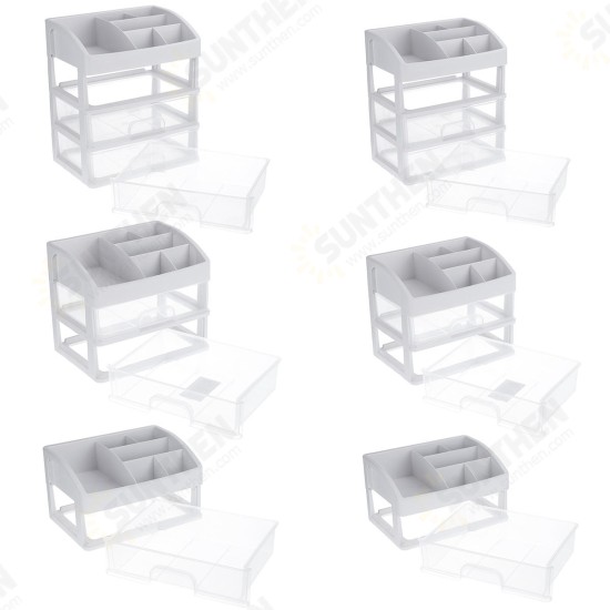 1/2/3 Layers Clear Desktop Comestics Makeup Storage Drawer Organizer Box Container