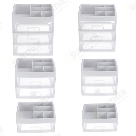 1/2/3 Layers Clear Desktop Comestics Makeup Storage Drawer Organizer Box Container