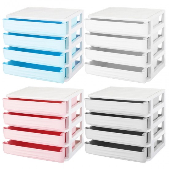 1/2/3/4 Tiers Multilayer Drawer Type Makeup Box Cosmetic Makeup Box Desktop Organizer Storage Box Display Box