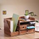13.8x8x8inch Wooden DIY Storage Box With Drawer Cosmetics Organizer Desktop Home Decorations