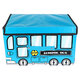 1.8L Waterproof Bus Shape Children Kids Toys Storage Box Foldable Non-woven Cartoon Car Pattern Toys Basket