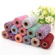 2mm 100m Two-Tone Cotton Rope DIY Handcraft Materials Cotton Twisted Rope Gift Decor Rope Brush