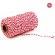 2mm 100m Two-Tone Cotton Rope DIY Handcraft Materials Cotton Twisted Rope Gift Decor Rope Brush