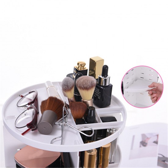 Cosmetic Makeup Organizer Storage Box Shelf 360° Rotating Display Acrylic Makeup Storage Baskets