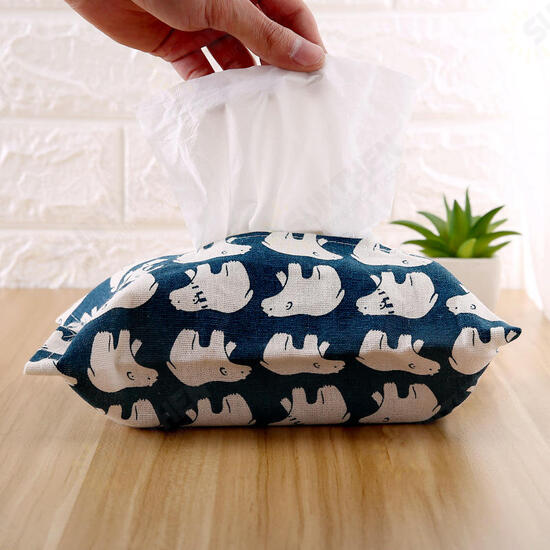 Cotton And Linen Paper Towel Set Cloth Tissue Box Bag