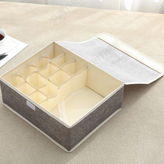 Cotton Underwear Storage Box Organizer Multi-Collapsible Bra Underwear Socks Storage Box Parts Storage Box