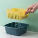 Double Layers Drain Basket Quick Drain Wash Fruits Vegetables Kitchen Tray Storage Basket Kitchen Storage Boxes