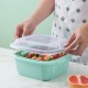 Double Layers Drain Basket Quick Drain Wash Fruits Vegetables Kitchen Tray Storage Basket Kitchen Storage Boxes