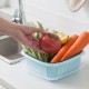 Double Layers Drain Basket Quick Drain Wash Fruits Vegetables Kitchen Tray Storage Basket Kitchen Storage Boxes