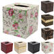 Durable PU Leather Tissue Box Case Cover Paper Napkin Holder Home Office