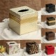 Durable PU Leather Tissue Box Case Cover Paper Napkin Holder Home Office