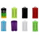 18650 Dual Battery Silicone Cases Protective Covers Colorful Soft Rubber Skin Storage Box