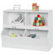 Wooden 4 Cube Storage Organizer Kids Bookcase Bookshelves Storage Organizer for Home Bedroom White