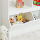 Wooden 4 Cube Storage Organizer Kids Bookcase Bookshelves Storage Organizer for Home Bedroom White