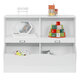 Wooden 4 Cube Storage Organizer Kids Bookcase Bookshelves Storage Organizer for Home Bedroom White