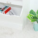 Wooden 4 Cube Storage Organizer Kids Bookcase Bookshelves Storage Organizer for Home Bedroom White