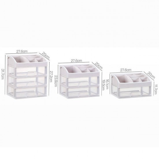 Large Multipurpose Makeup Cosmetic Jewelry Storage Box Drawer Organizer Case Display for Dormitory Bathroom