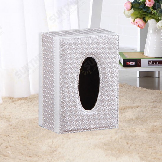 Leather Desktop Car Tissue Box Storage Jewelry Box Reorganize Box Office Pen Container