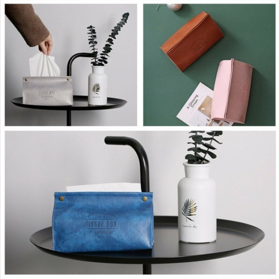 Leather Tissue Holder Print Design Multi-color Paper Box Car Bedroom Living Room Household Towel Boxes
