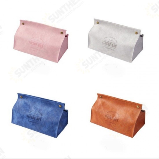 Leather Tissue Holder Print Design Multi-color Paper Box Car Bedroom Living Room Household Towel Boxes