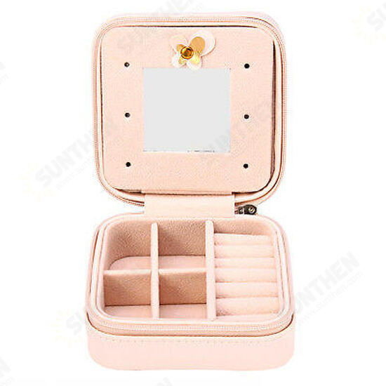 Portable Travel Jewelry Box Case Ring Earring Necklace Storage Display Organizer