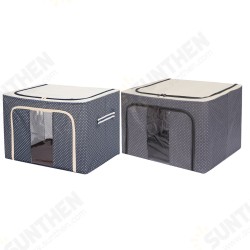 Storage Bags 72L Large Blanket Clothes Organization Containers Bedding Comforters Foldable Organizer Stainless Frame Reinforced Handle Clear Win Storage Bags 72L Large Blanket Clothes Organization Containers Bedding Comforters Foldable Organizer Stainless Frame Reinforced Handle Clear Win