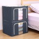 Storage Bags 72L Large Blanket Clothes Organization Containers Bedding Comforters Foldable Organizer Stainless Frame Reinforced Handle Clear Win