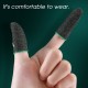 1 Pair Sensitive Breathable Sweatproof E-Sports Touch Screen Thumbs Finger Sleeve for PUBG Mobile Game